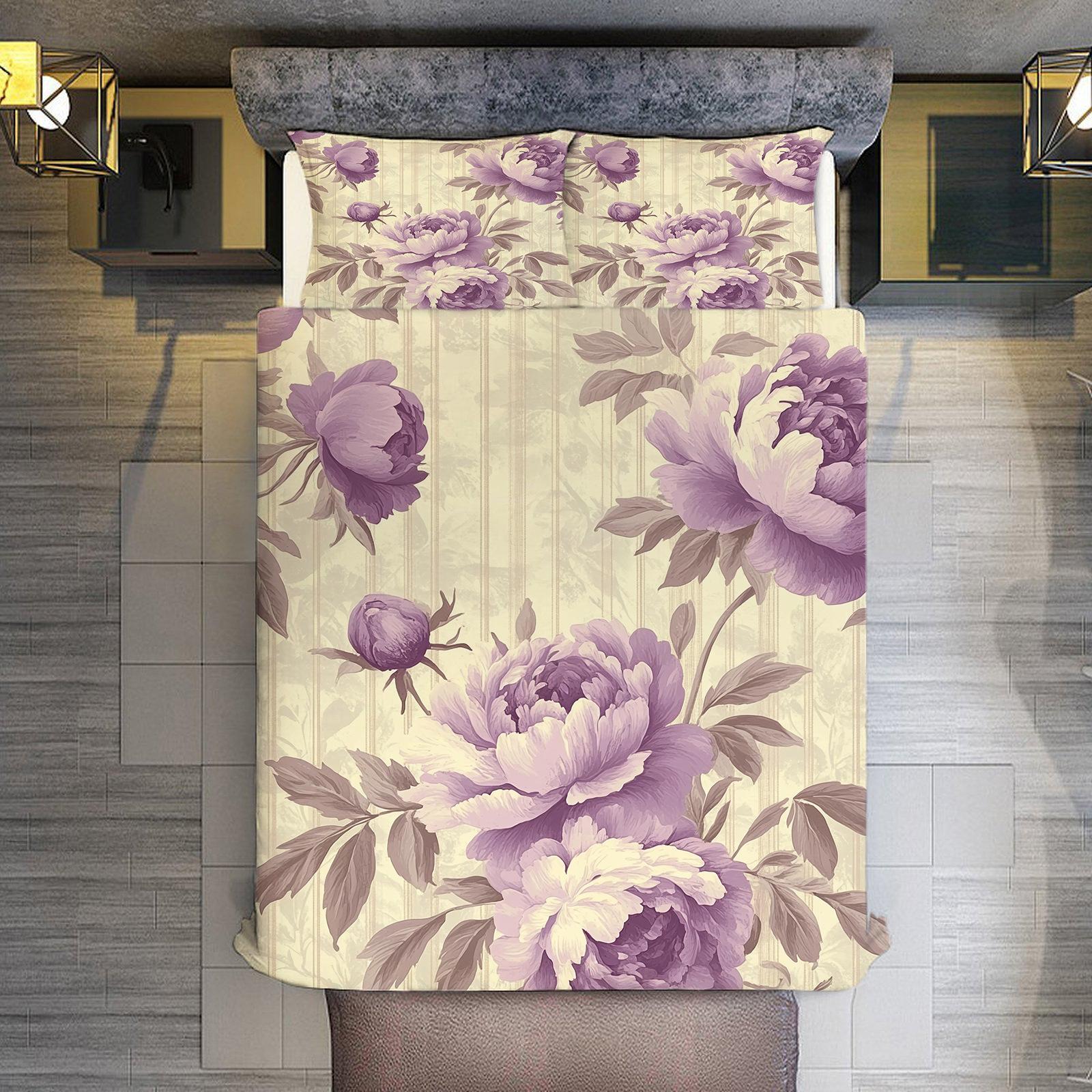 

Light Brown Striped Bedding Printed Bedding Three-Piece Set Quilt Cover Pillowcase 90 Sanded Cloth 70 * 133cm (and 75cm * 50cm)