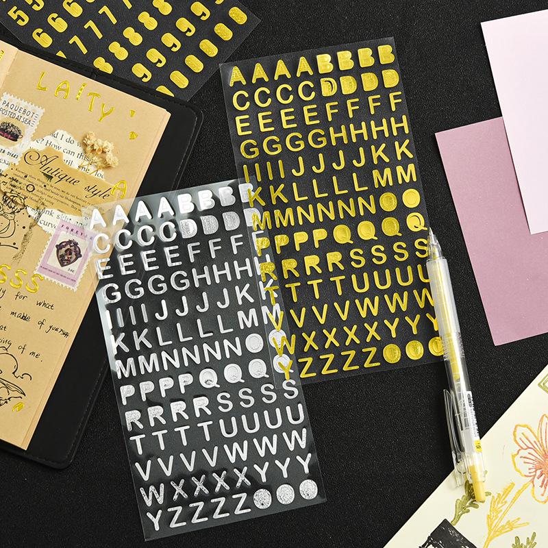 Waterproof Alphabet & Number Stickers: DIY Decorative Adhesive Labels