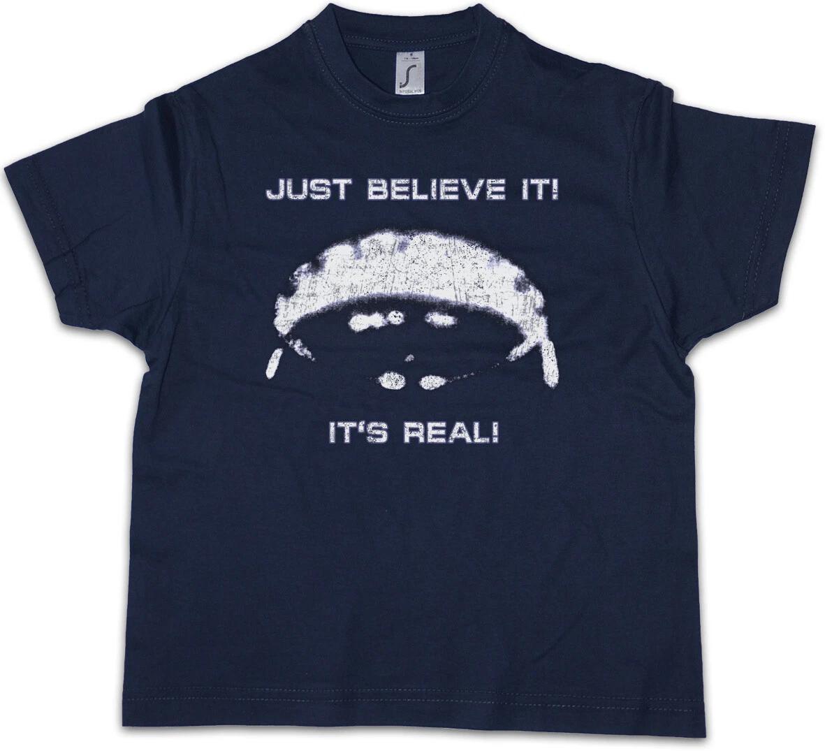 UFO BELIEVE IT Kids Boys kids boys T-Shirt UFO Adamski TR3B Flying Saucer Vril Area 51 120