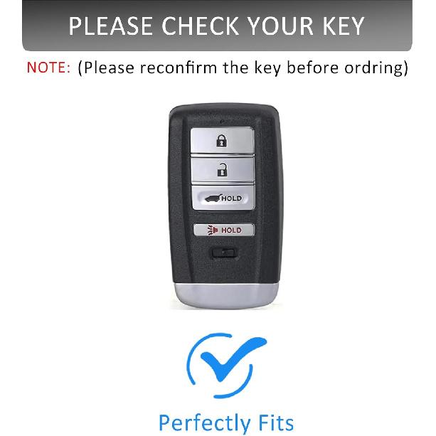 for Acura Leather Key Fob Cover with Keychain Compatible with MDX CDX RDX RLX TLX TLX-L ILX NSX