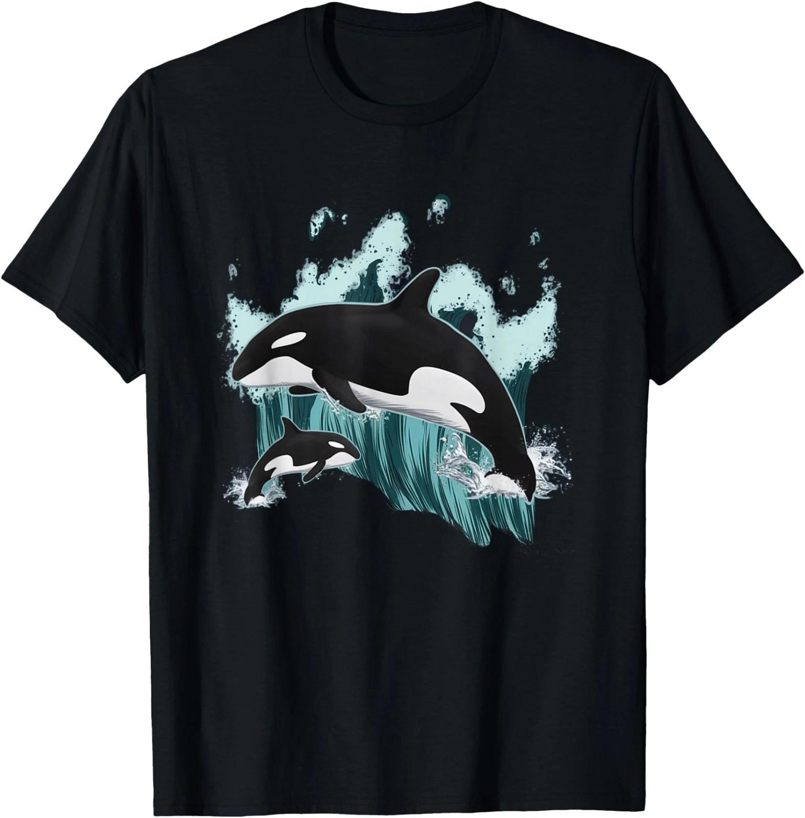 Orca Killer Whale Ocean Men Boys Orca T-Shirt M