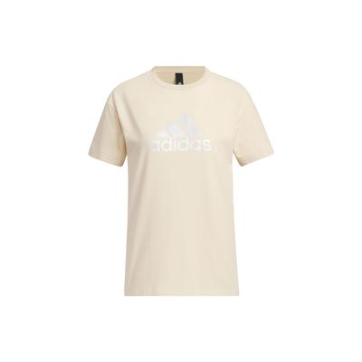 adidas Rc Graphic Short Sleeve Tee With Alphabet Logo Print Women Tops Rock-Layer-Sandstorm IP7085
