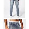 Jeans in stile motociclista da uomo, moda street europea, jeans skinny elasticizzati slim-fit, jeans dritti da uomo