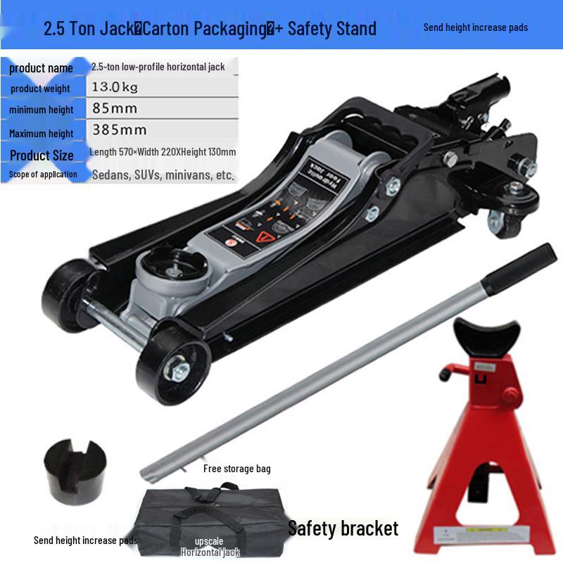 2.5 Ton Heavy Duty Horizontal Hydraulic Jack for SUVs, Off-road & Small Cars