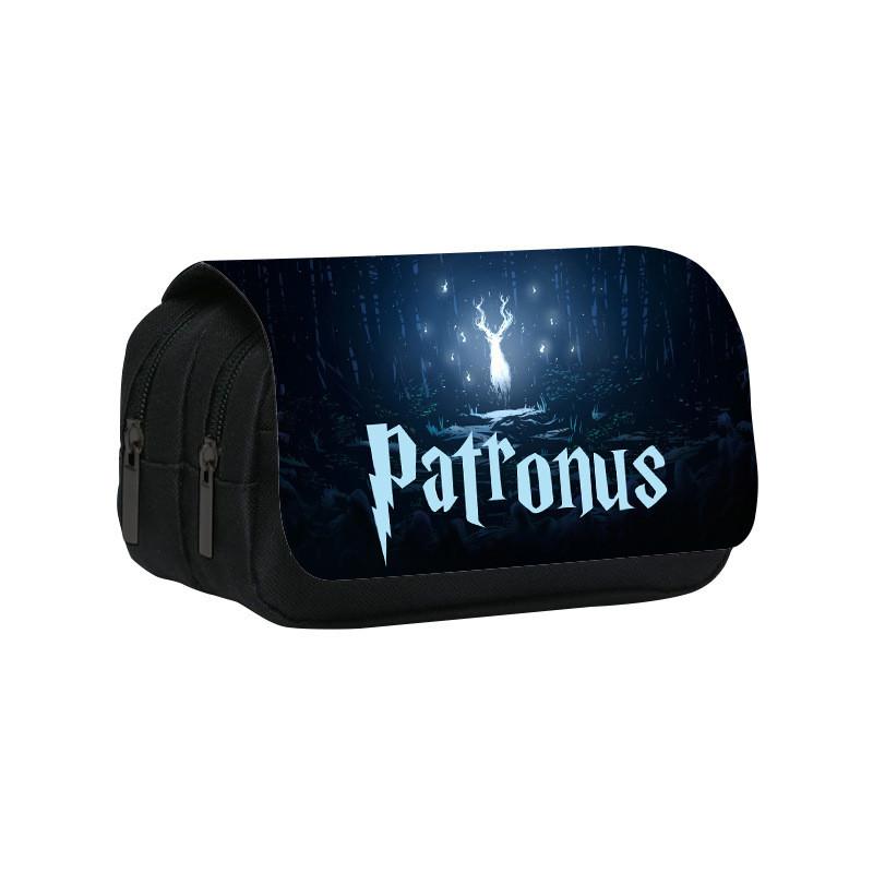 Harry Potter Pencil Case Cartoon Anime School Supplies Storage With Double Layer For Students