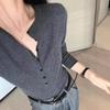Women's Slim Fit Solid Knit Pullover with Tie-Knot Collar - Casual Imitation Wool Base Layer for Autumn