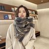 Women Fashion Plaid Scarf Winter Sweet Warm Imitation Cashmere Shawl Neck Warmer For Birthday Gifts