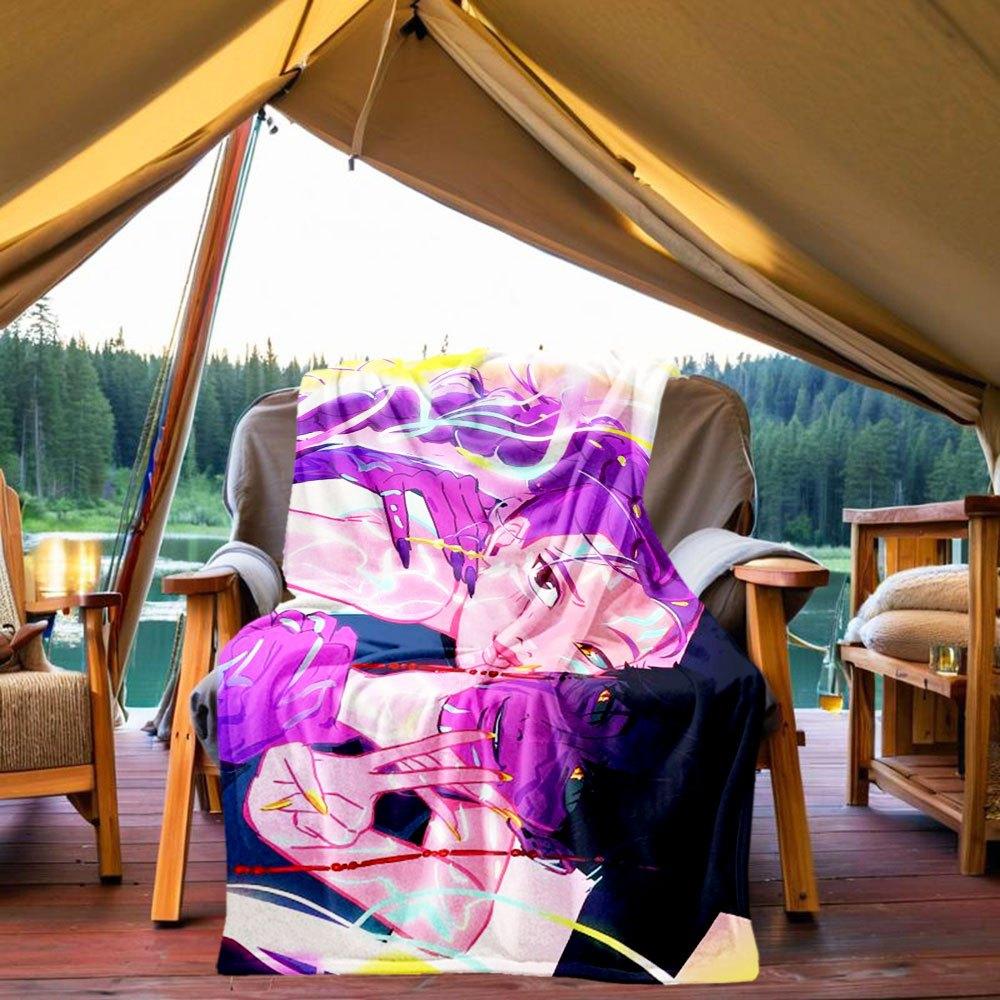 

Electric Dreams: Vibrant Anime Art Print Blanket Lightweight Flannel Throw Blanket for Sofa, Bed, Travel, Camping, Livingroom, Office, Couc 130x150cm