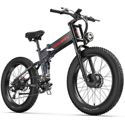 Elektrické kolo do terénu Dukawey BST-6 26" 1000Wx2 Motor Dospělé E-kolo 48V 17.5AH Dvojitá hydraulická brzda Plné odpružení Maximální rychlost 42 km/h