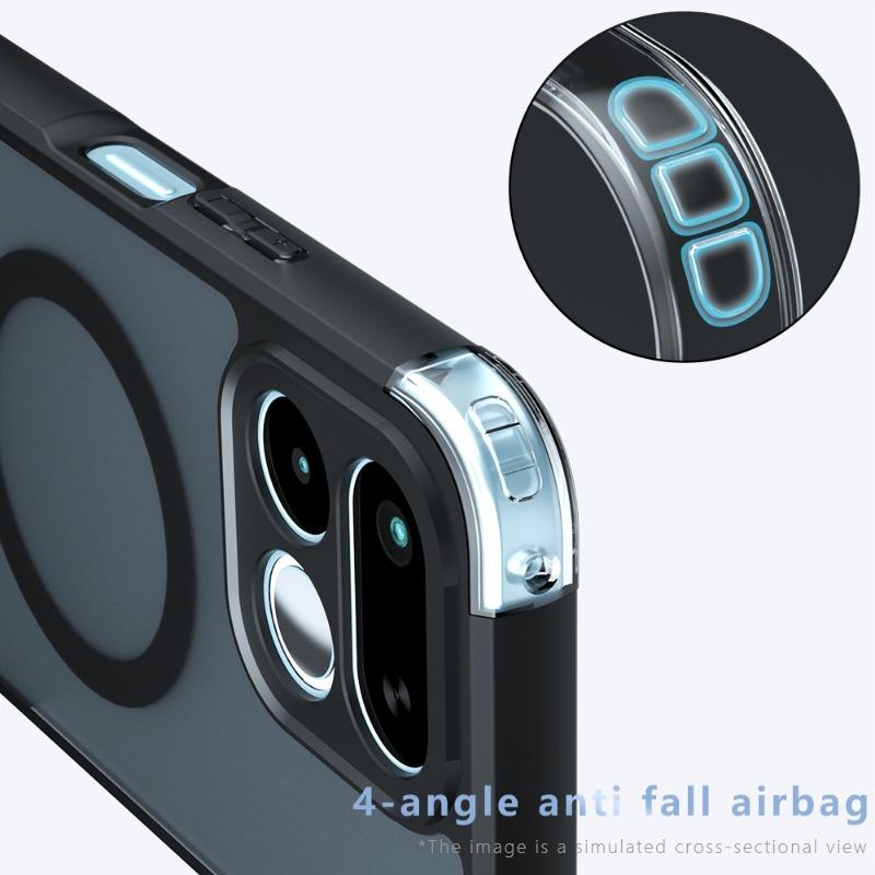 Magnetic Wireless Charging Case For Realme 16T Acrylic Matte Shockproof Transparent Cover For OPPO Realme 16T Hard PC Bumper