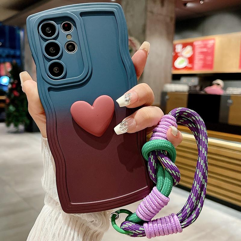 Applicable to Samsung S25ultra mobile phone case a73 love s23 lanyard A54 sense S23fe liquid s22a34