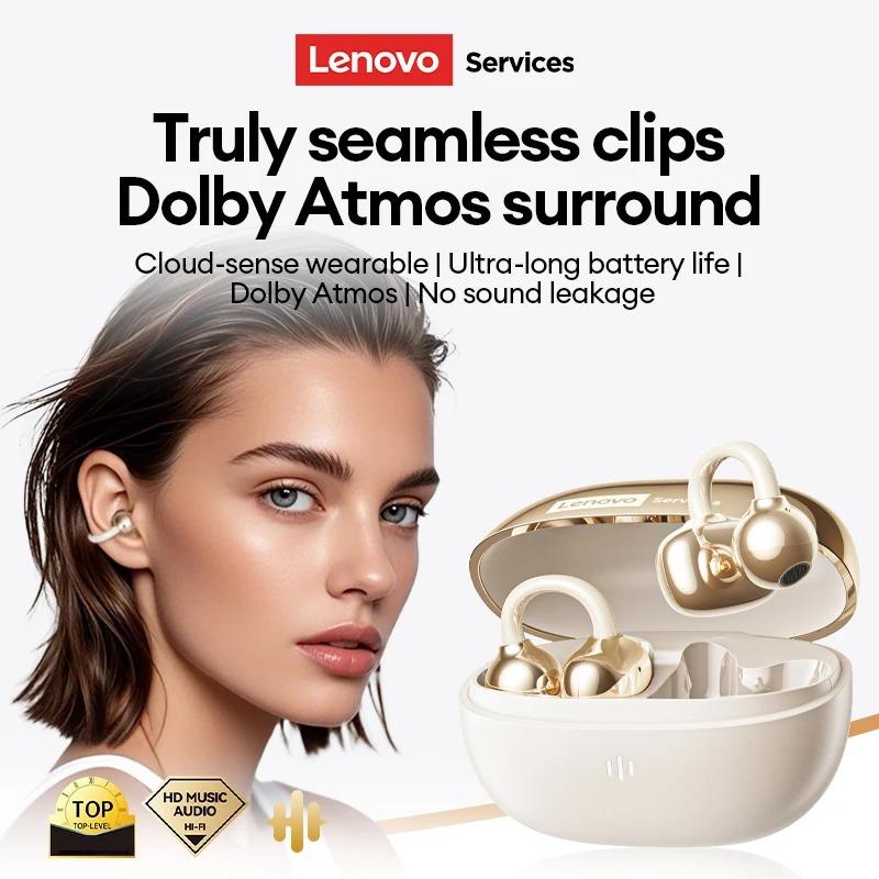Original Lenovo RS103 Wireless Bluetooth 6.0 Ear Clip Earphones 360° Surround Sound Headphones Meetings Travel Exercise Headset