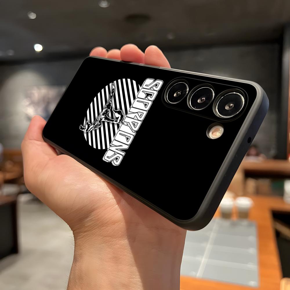 S-Scorpions Band Phone Case For Samsung A56 A36 A26 A16 A15 A25 A35 A55 A14 A34 A24 A54 Black Soft Shell