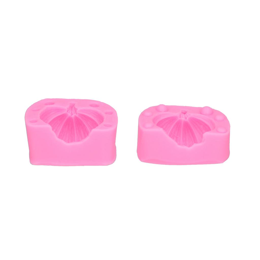 Silikonform Cartoon Kürbisform Lebensmittelqualität Form DIY Backwerkzeuge für Pudding Eis Kuchen Handgemachte Seife(Rosa )