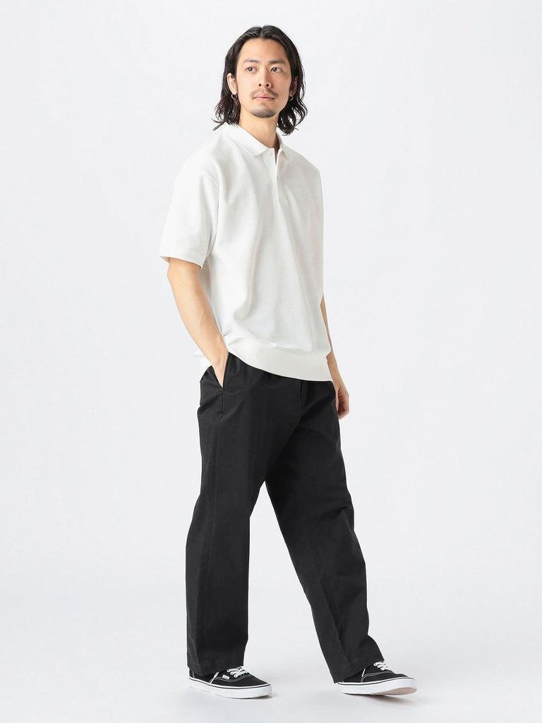 B:MING LIFE STORE by BEAMS Men's B:TC_Wide_PT Pants, Black, Size S, 92230179147