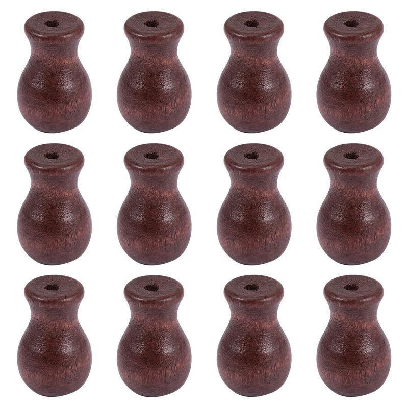 12pcs Wood Cord Tassels Curtains Venetian Blinds Accessories Wooden Pendant Window Blind Cord Tassels Knobs Cord Drops Pull Ends