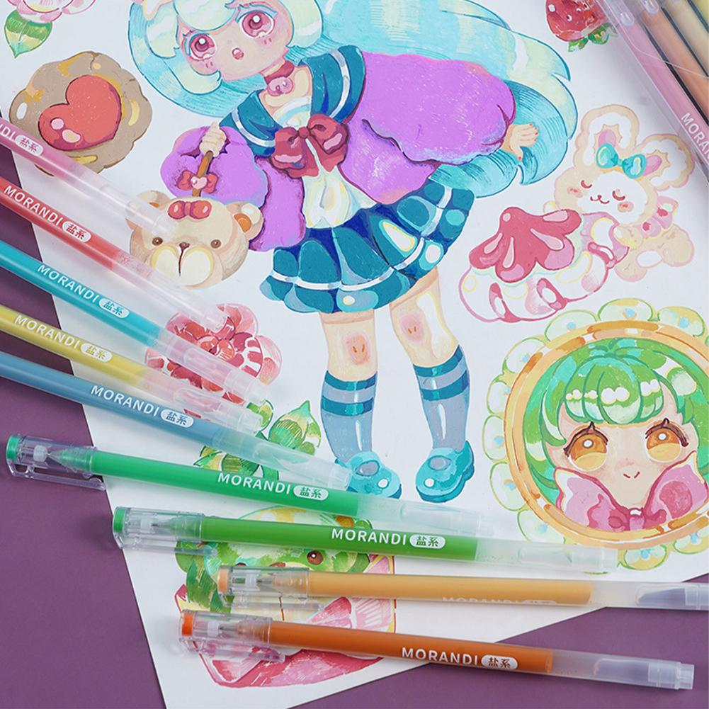 Σετ 9 τεμαχίων/κουτί Στυλό Gel Χρώματος Morandi 0,5mm Στυλό Μελάνης Χειρογραφής Μαθητές Σχολικά Είδη Σταθερά
