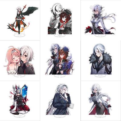 16CM Anime Genshin Impact Cosplay Acrylic Stand Ornaments Arlecchino Figure Stand Halloween Gifts