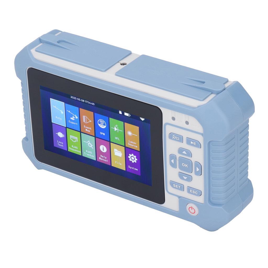 Optical Time Domain Reflectometer OTDR 9 In 1 Optical Power Meter VFL RJ45 Tester Tool US Plug 100‑240V