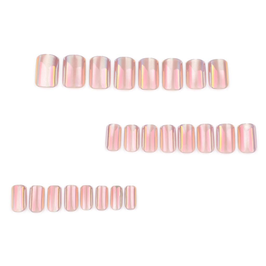 Short square Aurora cat eye wearing nail art cross hot selling fake nail nail patch fake nails