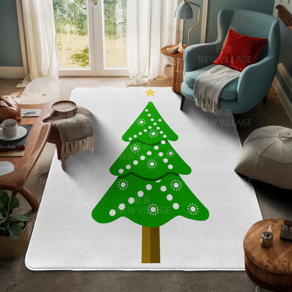House Entrance Carpet Home Door Mat Living Room Bath Foot Bathroom Non-slip Water Absorption Rugs Bath Merry Christmas Winter