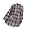 Women's Brushed Plaid Shirt, 2026 Spring Retro Hong Kong Style, Versatile Long Sleeve Plus Size, 200 Jin.