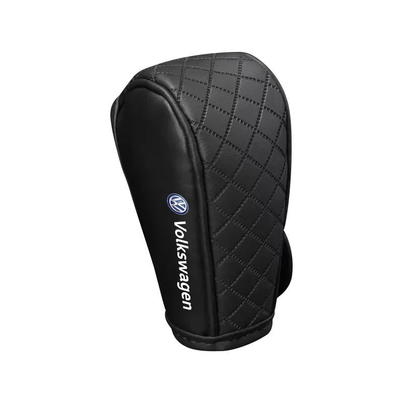 

Car Gear Shift Cover PU Leather Shift Lever Cover Gearbox Shifter Knob Protective For Volkswagen Touran Golf-4 5 6 7 Passat Polo MK4 Bora Altea чорний