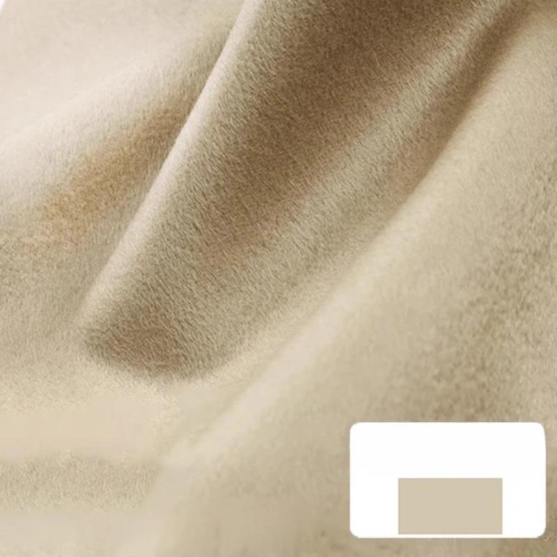 2025 Autumn and Winter New All-Australian Wool Single-sided Cashmere Fabric High-end Custom Short Wool Coat Wool Fabric