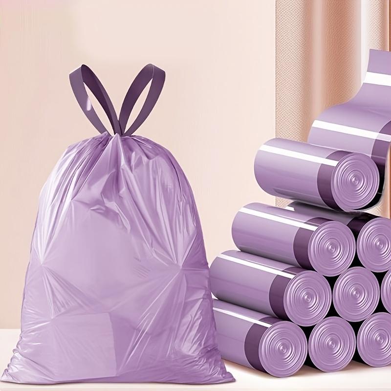 Portable Garbage Drawstring Bags for Home Use, Party Purple Trash Bag