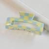 Chic Checkered Hair Clip: Sweet, Textured, Medium Shark Style