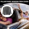 Acabamento Decorativo de Plástico Estilo Fibra de Carbono Preto para Pilar B Honda 6 Peças, CR-V 2007-2011