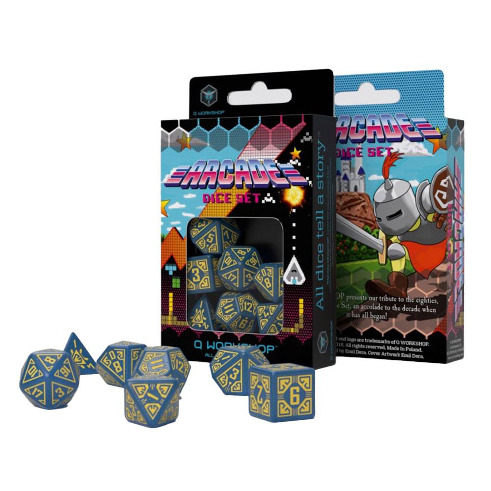 

Набор игральных костей QWorkshop Arcade Dice 7 шт. (Синий и желтый)