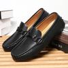 Men's Soft Sole Leather Moccasins Breathable Cowhide Loafers with Flexible Ergonomic Design & Non-Slip Outsole for Daily Comfort