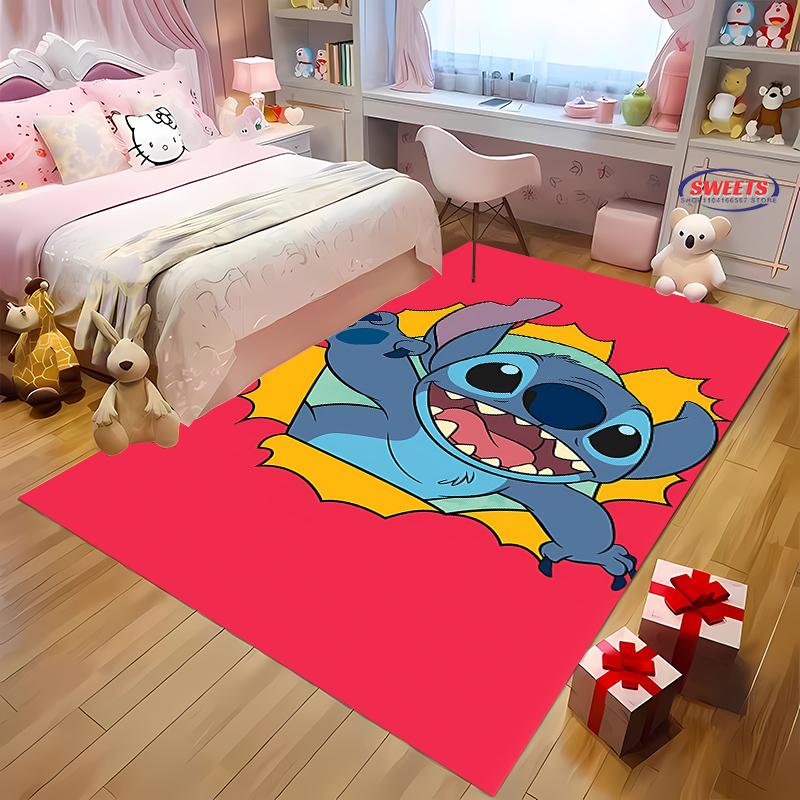 

Килим №3 на тему Діснея Ліло та Стіч! Килимок для спальні, вітальні, ліжка, Нековзний, Вишуканий домашній декор, Міцний килим, який можна прати в машині 40x60cm (16x24in)