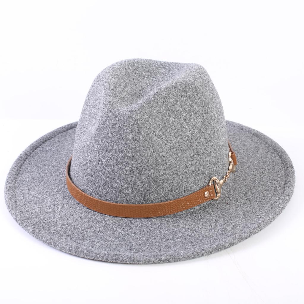 Popular European and American high-end wool top hat, men's and women's fashion versatile elegant top hat jazz hat