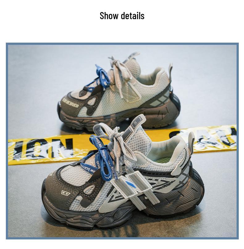 2026 Spring Kids Breathable Mesh Sports Shoes - Fashionable, Non-slip, Thick Sole for Boys & Girls