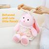 Plush Adorable Rabbit Toy With Floral Skirt For Kids Room Decor And Gift