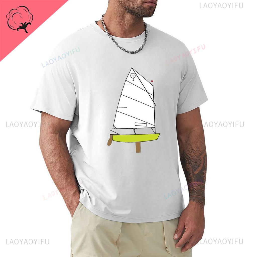 Optimist Sailing Dinghy Shortsleev Printed Tshirt Summer Vintage Clothes Anime Clothes Mens Streetwear Champion T Shirts Tops