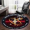 1pc Nova Development Fleet Yards, Mars Round carpet, Made of Polyester,Perfect for Decorating Office Chairs, Living Rooms,Vibrant Decorative Rug