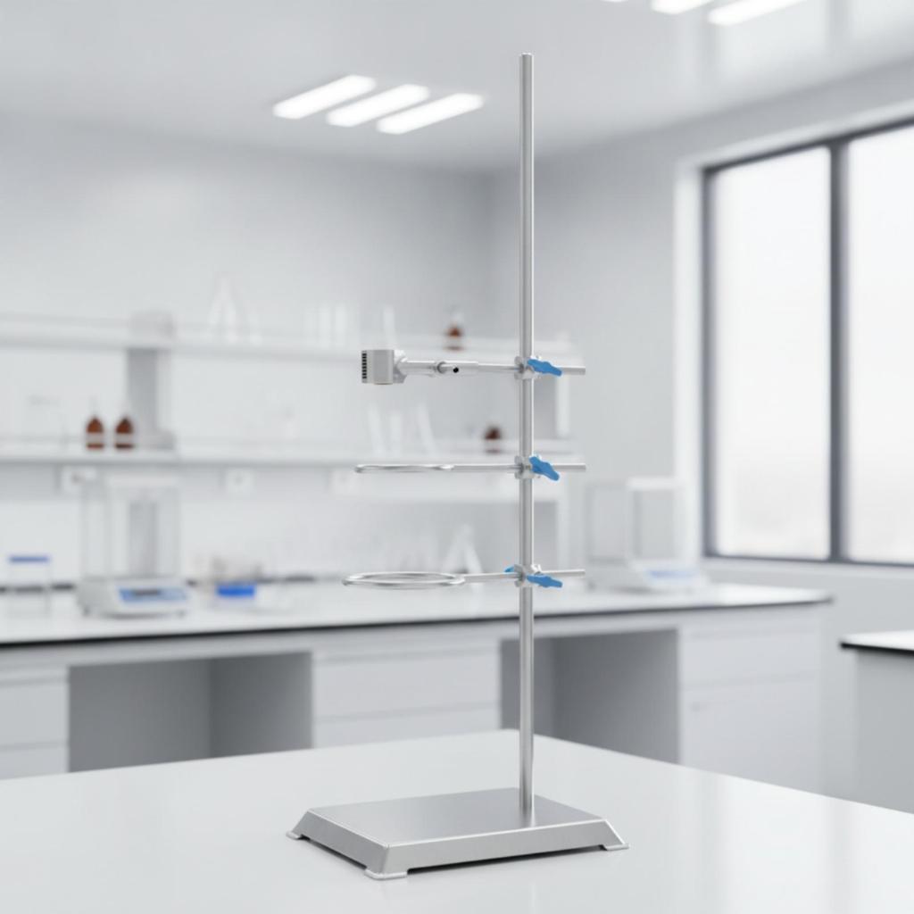Scientific Support Stand Stainless Steel Lab with Clamp Adjustable for
