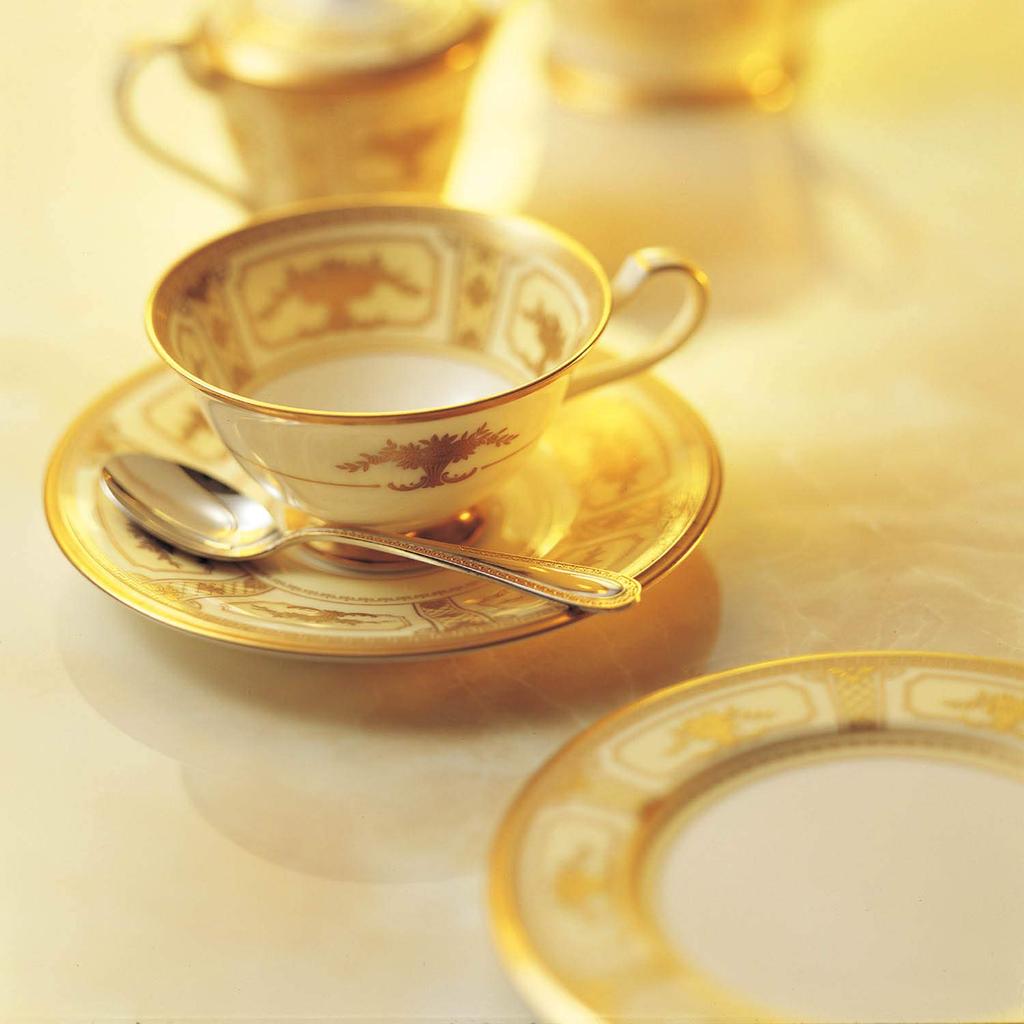 Noritake Imperial Suite Bone China Cup & Saucer (for Both Coffee and Tea), 220cc, Y59587/9984