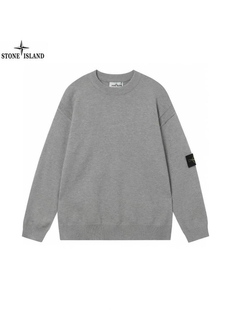 STONE Autumn/Winter High-Quality Round Neck Casual Knit Pullover Sweater