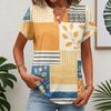 Womens Tops Short Sleeve Tee Summer V Neck Shirts Work Blouses Business Tunic