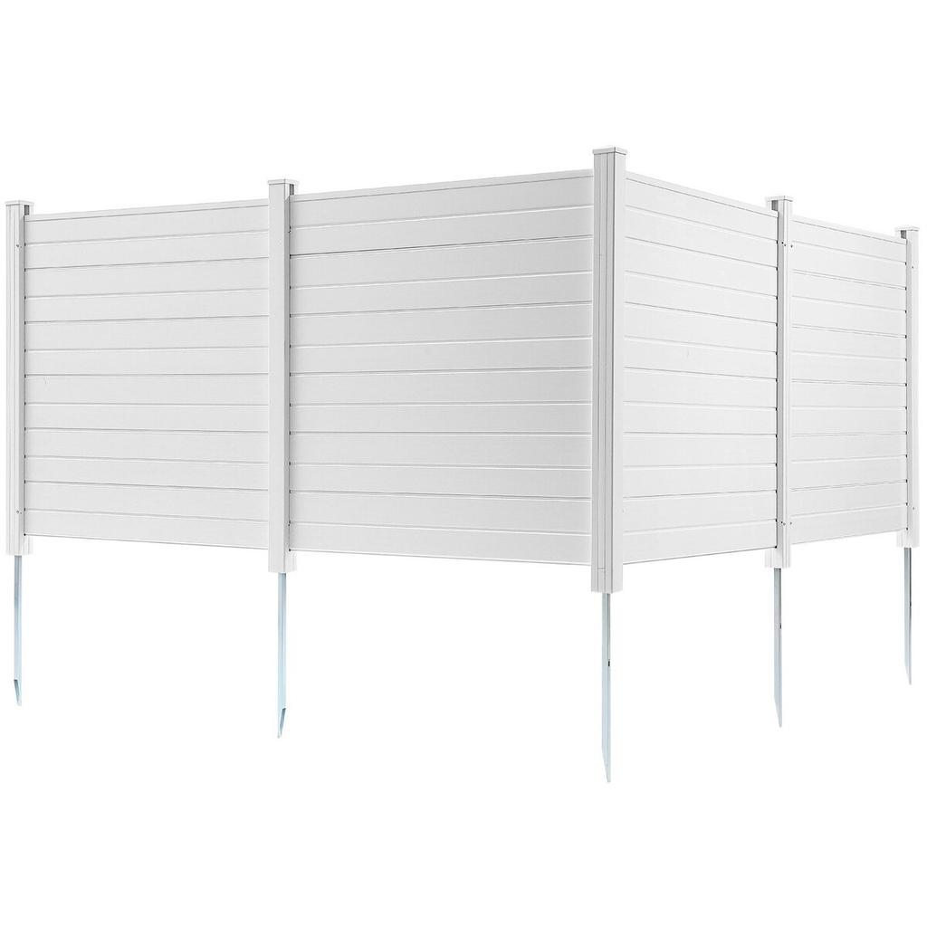 Outdoor Privacy Screens, 50" W x 50" H Air Conditioner Fence, Pool Equipment Enclosure, Horizontal Vinyl Privacy Fence, Perfect to Enclose Trash Can