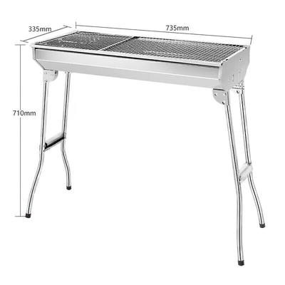 Tragbarer faltbarer BBQ-Grill aus Edelstahl