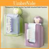 Sucker Wall Mount Tissue Box With Open Design For Kitchen Living Room Storage