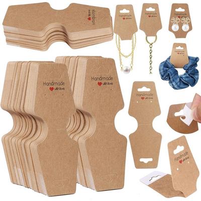 100/200 Pcs Bracelet Display Cards Self-Adhesive Jewelry Packaging Selling Card Necklace Keychain Hanging Displays for Chokers Bracelets Earrings