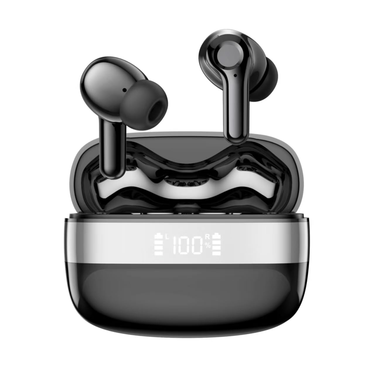 

Bluetooth Wireless 2025 Latest Bluetooth Earphones with EDR Bluetooth Karuna Automatic Instant Touch Perfect for and Web Conferencing Earphones, чорний