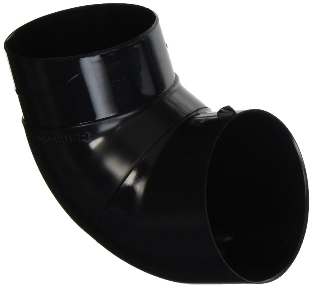 Panasonic High Round Rotating 60mm Elbow, Black,