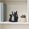 Niedliche Katzenfamilien-Figur, 3D-gedruckte Skulptur von Katzeneltern und Kätzchen, Modernes Tisch-Katzen-Dekorationsobjekt, Geschenk für Katzenliebhaber